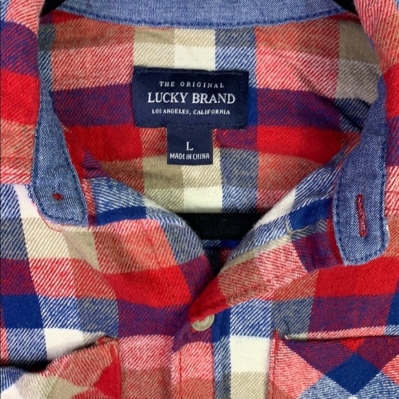 Lucky brand  🍀  boys flannel shirt - Picture 3 of 6